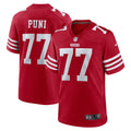San Francisco 49ers Dominick Puni Scarlet Team Game Jersey