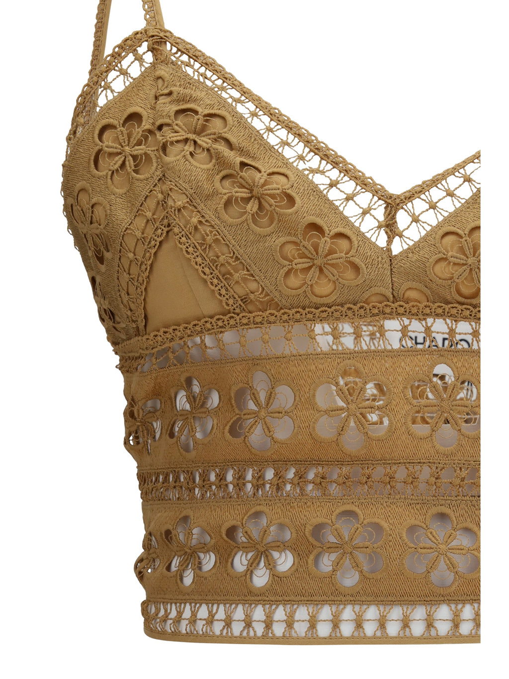 Charo Ruiz Women Melie Top In Cotton Voile And Embroidered Lace