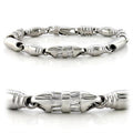 Rhodium Brass Bracelet with AAA Grade CZ in Clear