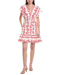 Maison Tara Printed Gingham Dress