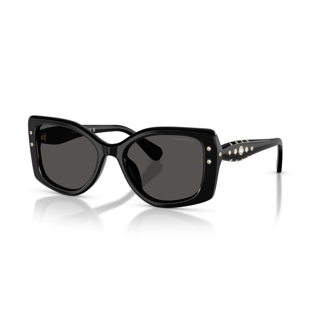 0Sk6058U Oversized Square Frame Sunglasses with Crystal Embellishments