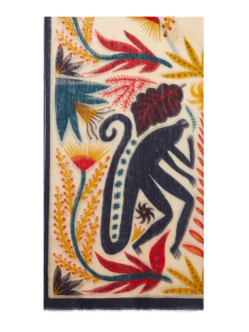 Etro Women Modal Scarf With Mirror Print