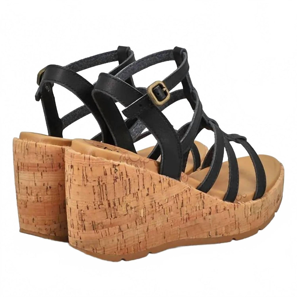 Women's Bahamas Sandals In Black Dye Cut