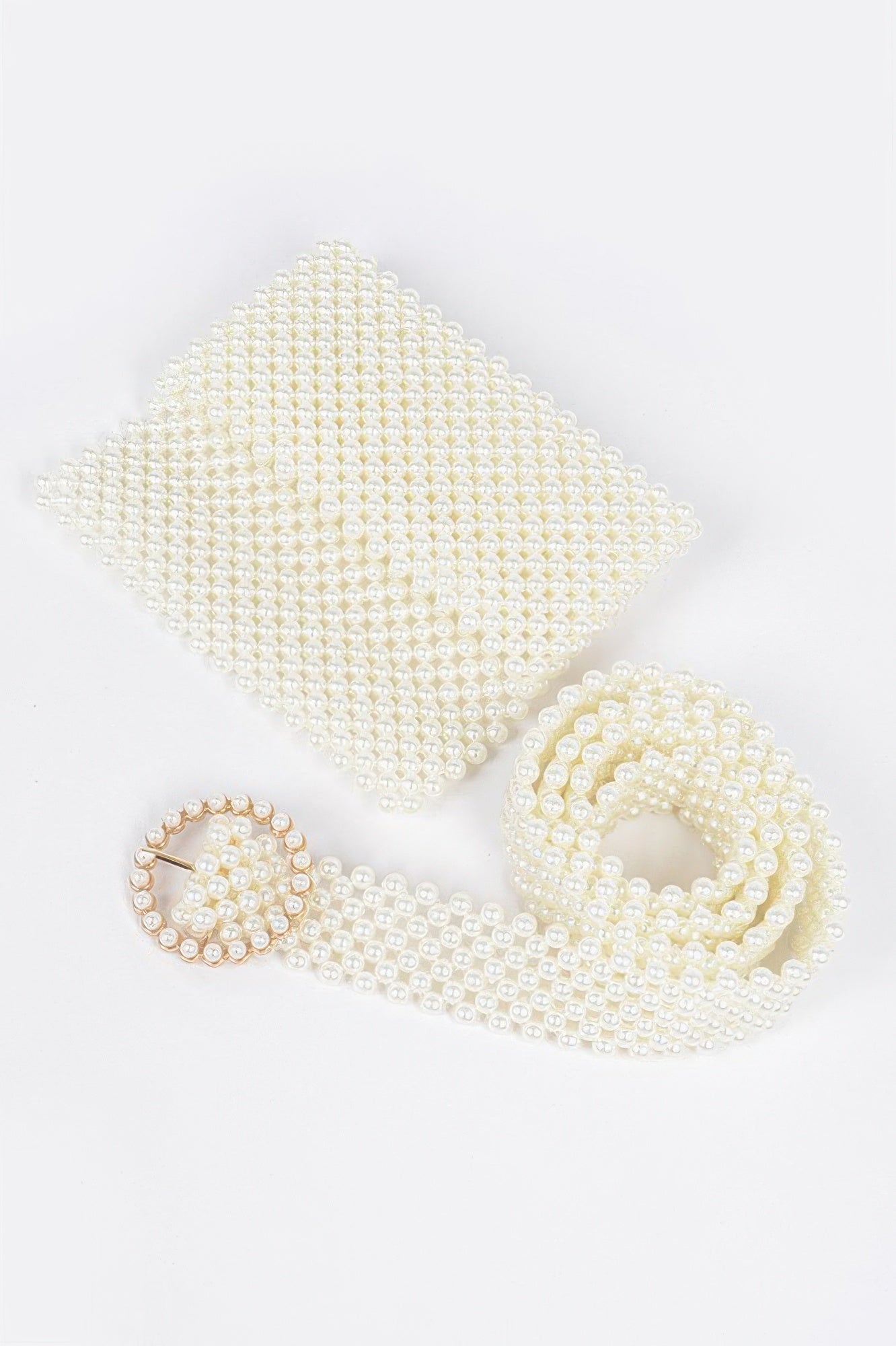 Handmade Faux Pearl Belt Bag