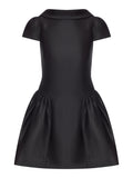 Self-Portrait Women Black Taffeta Mini Dress With Collar