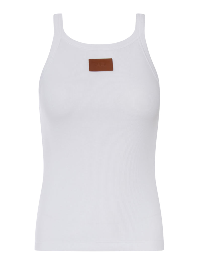 Fendi Women Ribbed Cotton Top