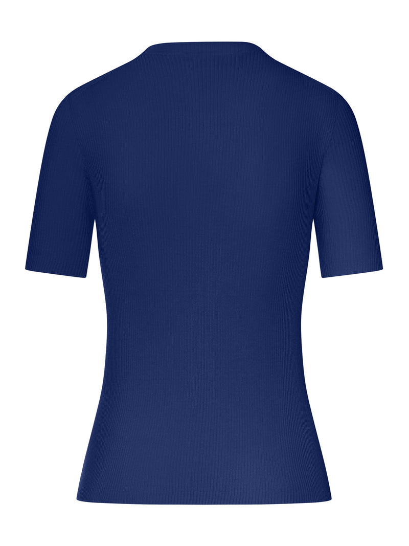 Fendi Women Blue Cotton Sweater With Front Logo