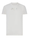 Fendi Men White Cotton T-Shirt With Front Logo