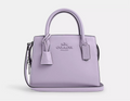 NWT Coach Leather Andrea Carryall Bag In Silver/Lilac