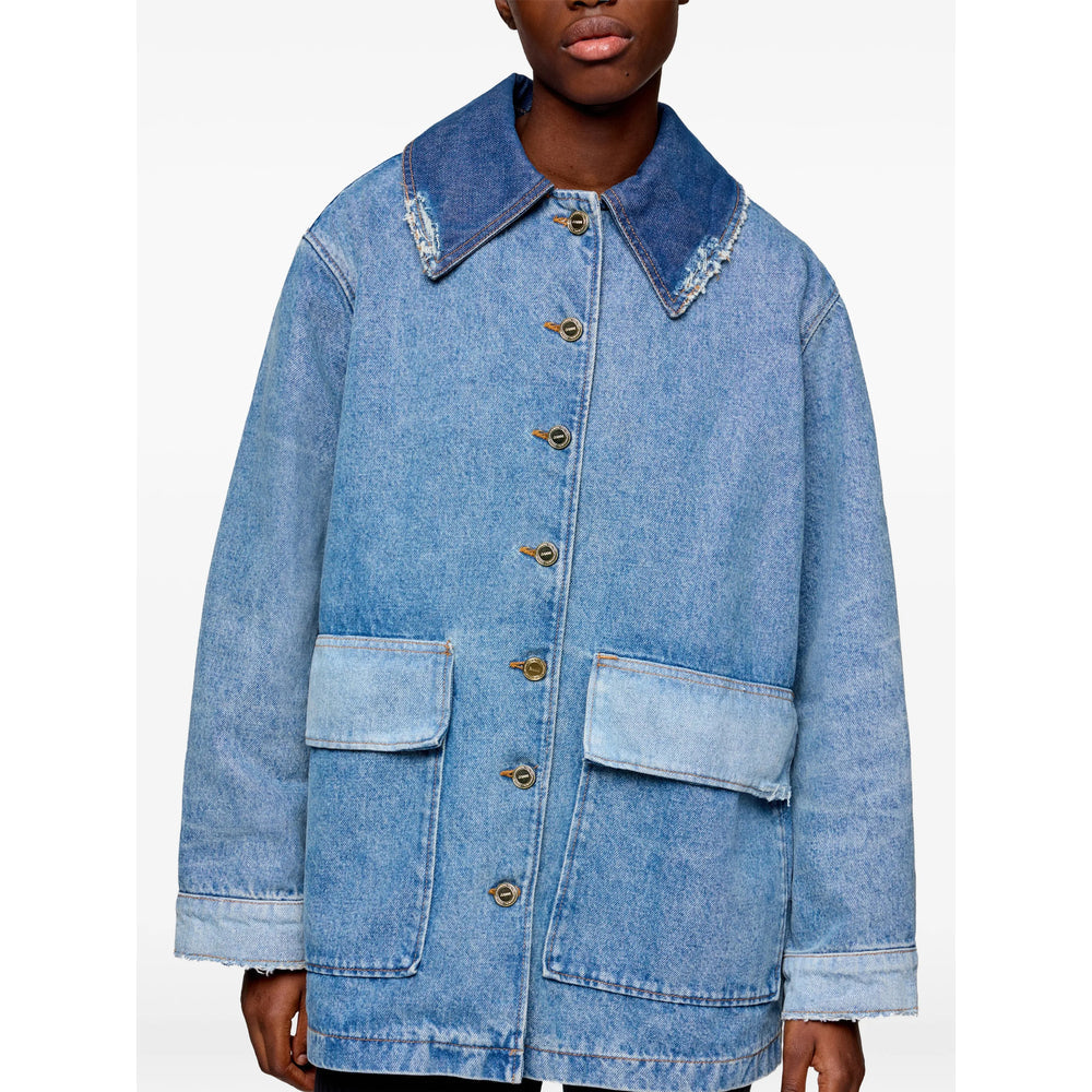 Ganni Blue Jackets - Denim Jackets Women