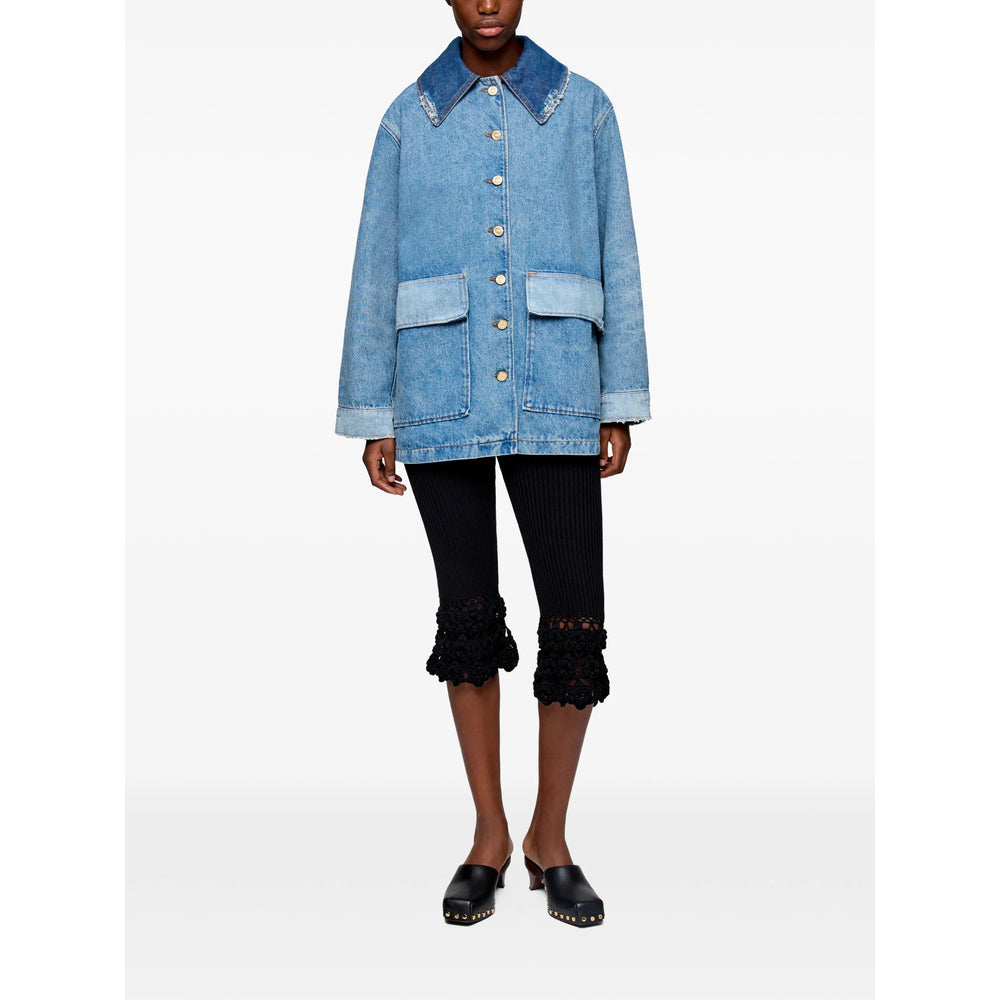 Ganni Blue Jackets - Denim Jackets Women