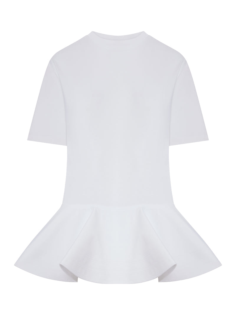 Alaia Women Cotton Jersey T-Shirt With Crinoline