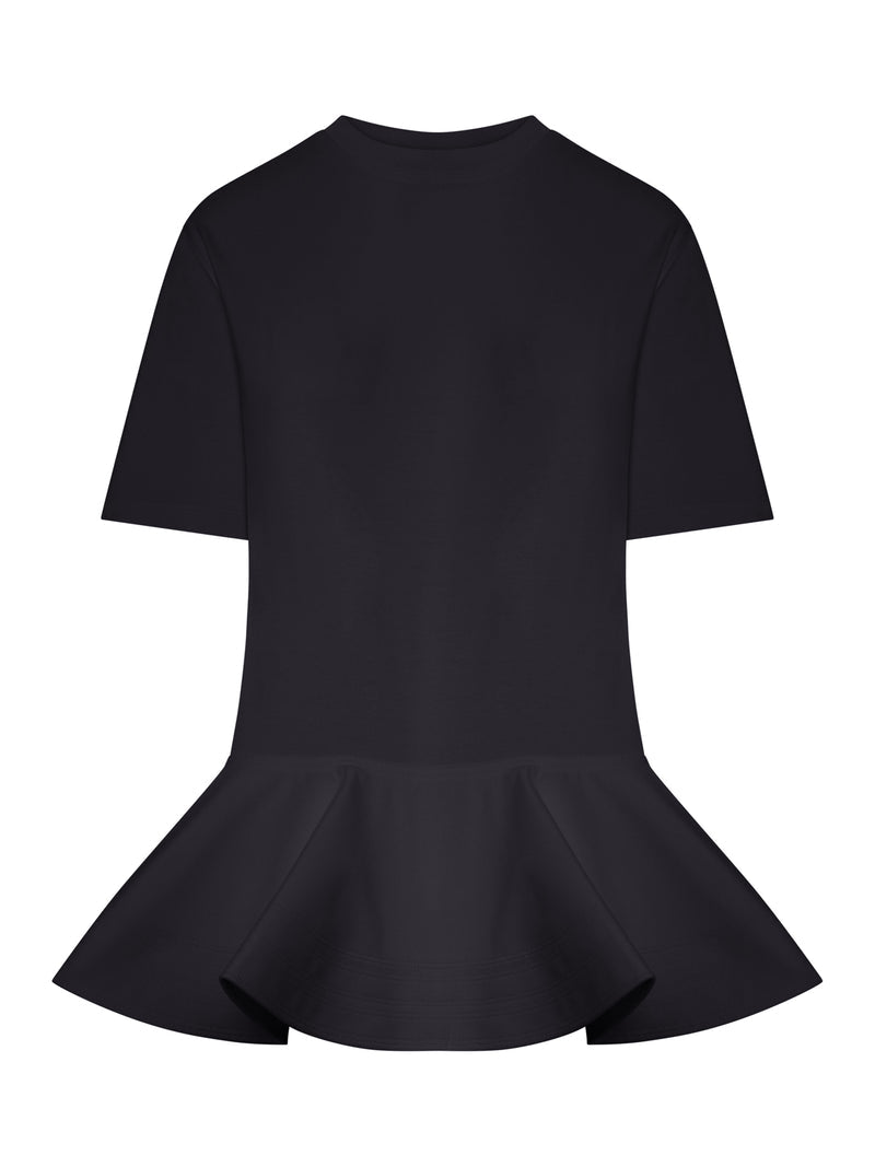 Alaia Women Cotton Jersey T-Shirt With Crinoline