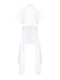 Alaia Women Asymmetric Cotton Jersey T-Shirt