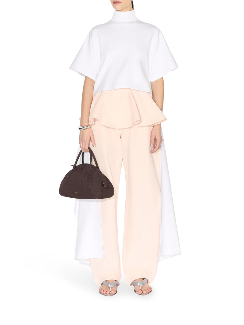Alaia Women Asymmetric Cotton Jersey T-Shirt