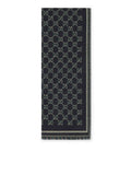 Gucci Men Gg Jacquard Wool Scarf