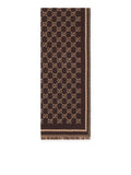 Gucci Men Gg Jacquard Wool Scarf