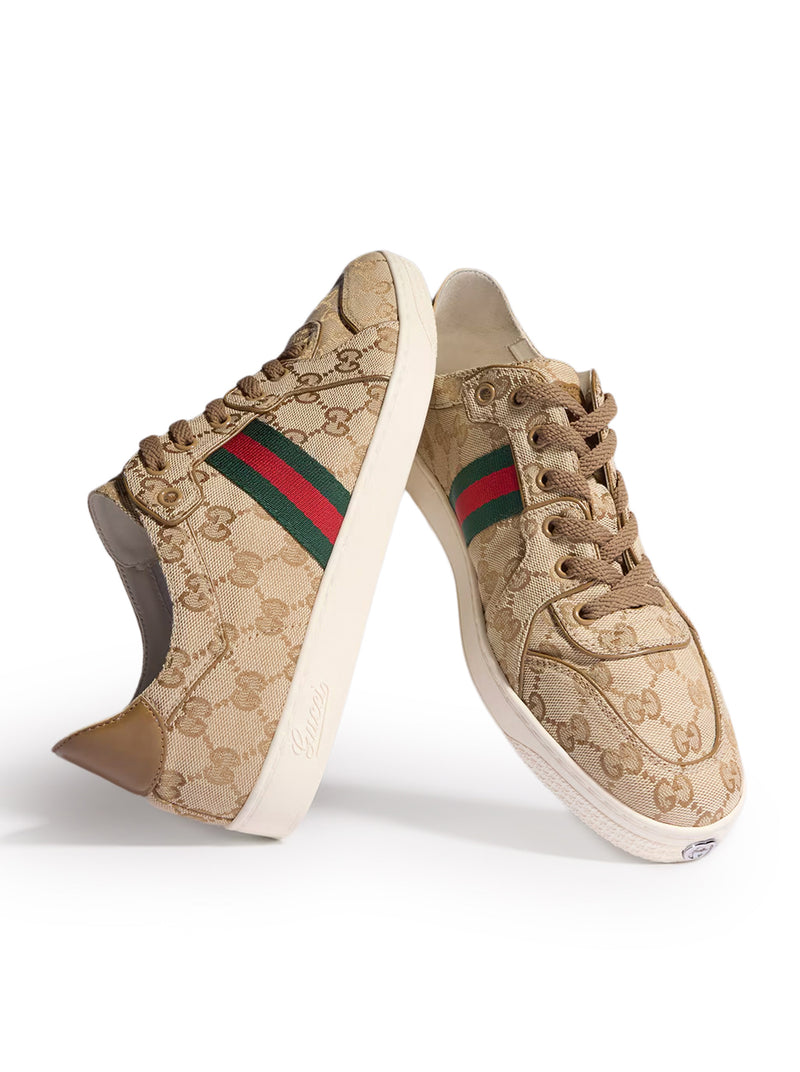 Gucci Men Low Stretch Gg Sneakers