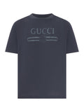 Gucci Men Cotton Jersey T-Shirt With Devoré Detail