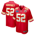 Men's Kansas City Chiefs Creed Humphrey #52 Red Super Bowl LVII Patch Game Jersey1