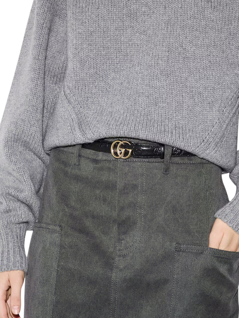 Gucci Women Gg Marmont Thin Belt