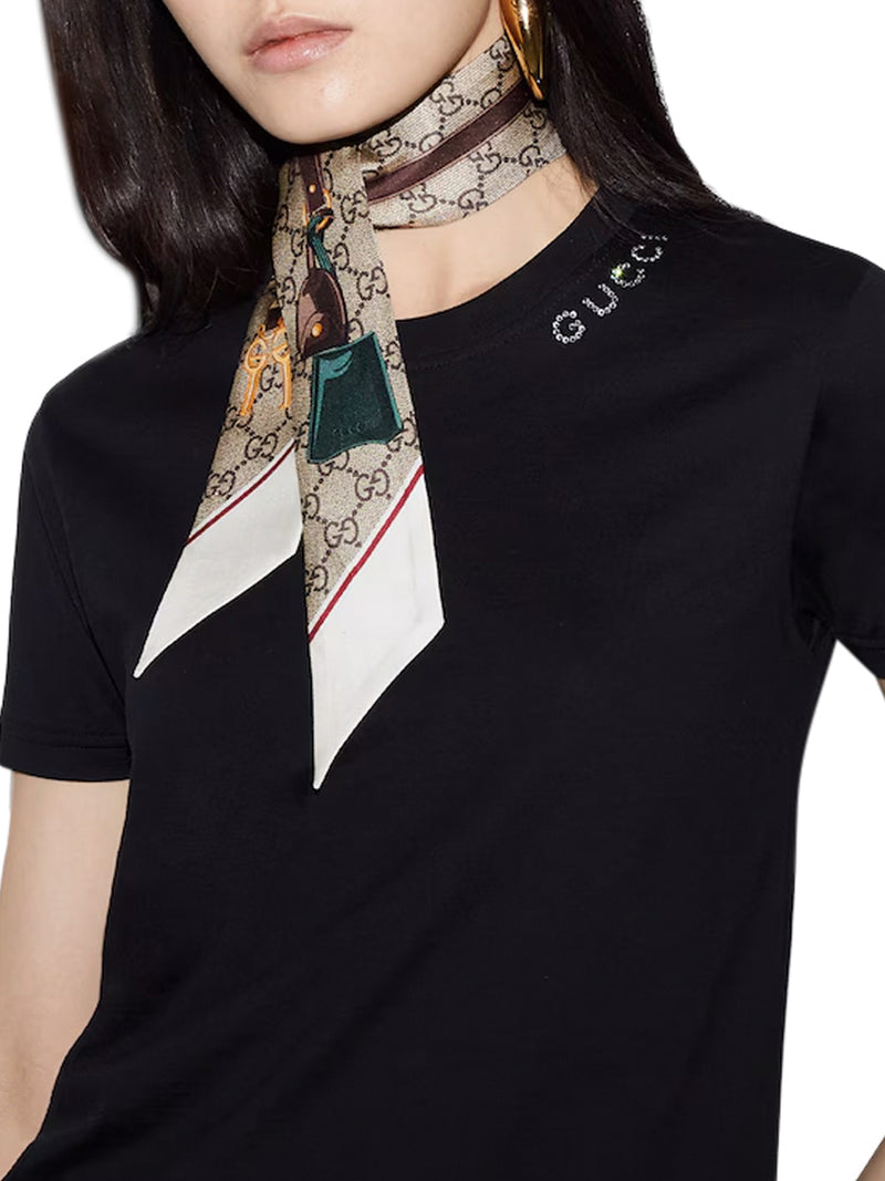 Gucci Women Printed Silk Twill Ribbon