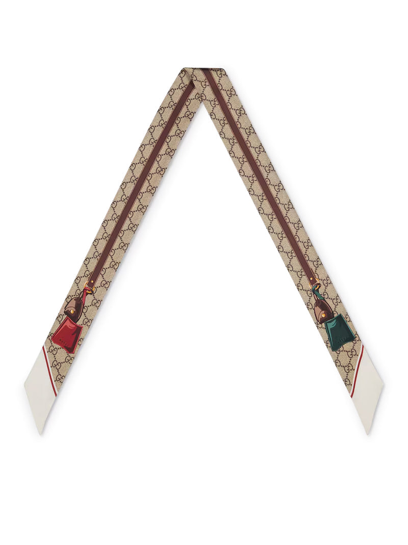 Gucci Women Printed Silk Twill Ribbon