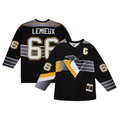 Men's Pittsburgh Penguins Mario Lemieux #66 Black Replica Player jersey