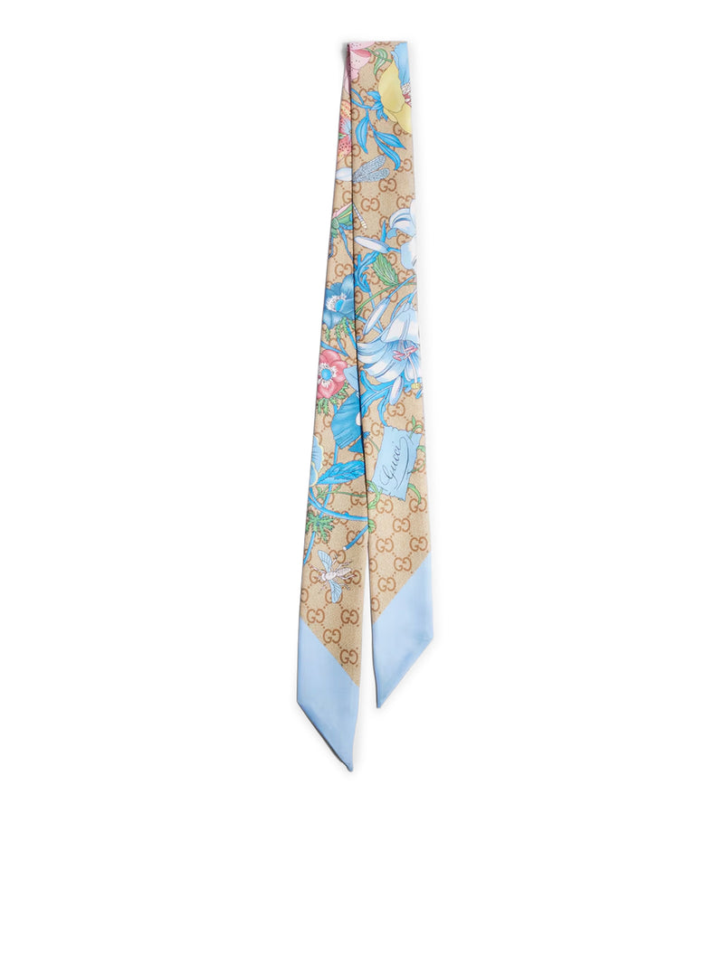 Gucci Women Flora Scarf In Printed Silk