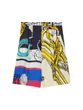 Celine Women Printed Silk Twill Shorts