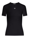 Celine Women Slim Fit Cotton T-Shirt With Logo