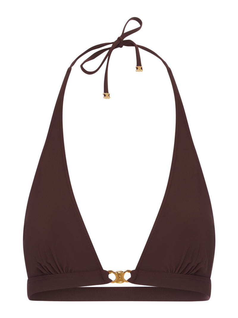Celine Women Triomphe Triangle Top In Matte Jersey