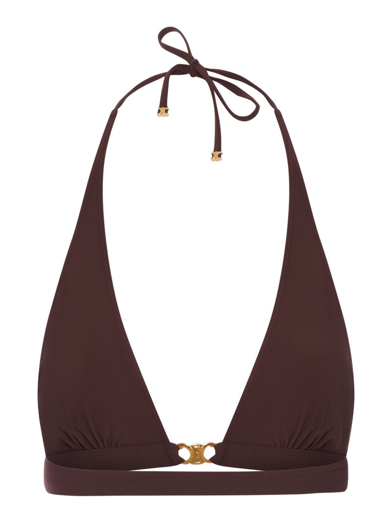 Celine Women Triomphe Triangle Top In Matte Jersey