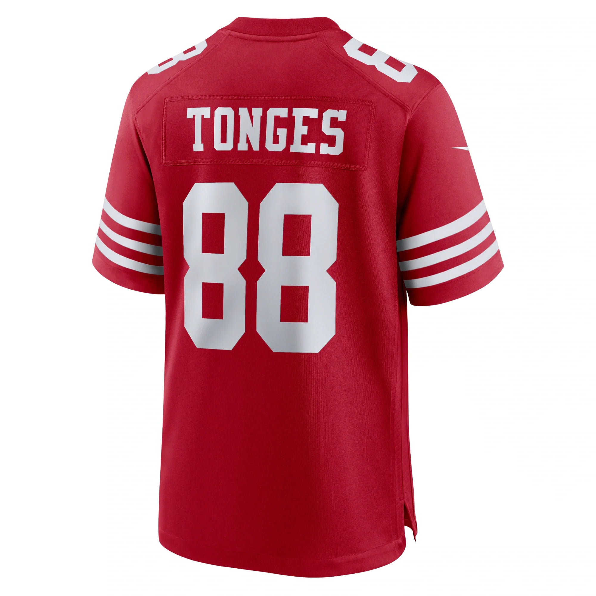 San Francisco 49ers Jake Tonges Scarlet Team Game Jersey