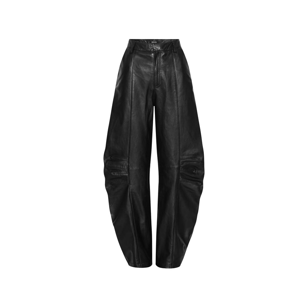 Rotate Black Trousers - Straight Trousers Women