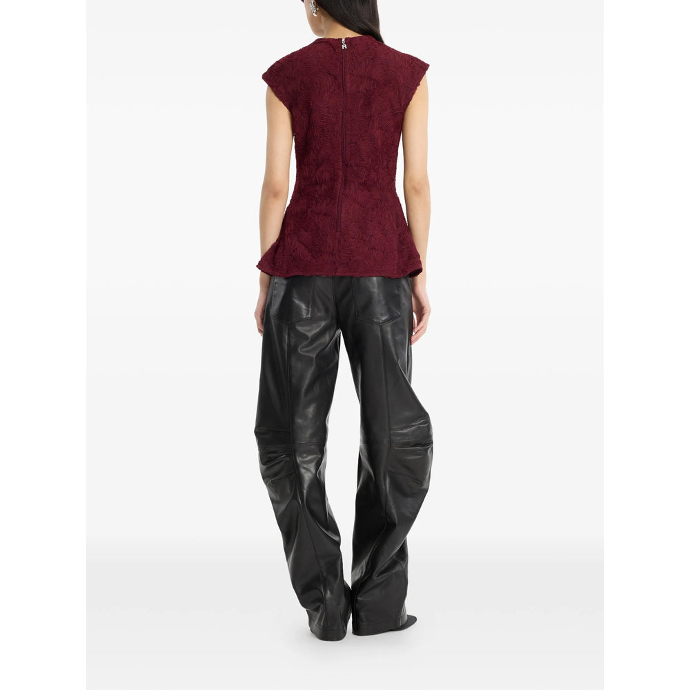 Rotate Black Trousers - Straight Trousers Women