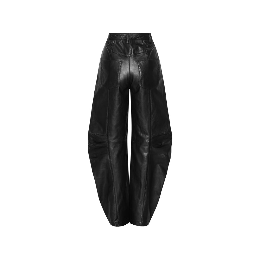 Rotate Black Trousers - Straight Trousers Women