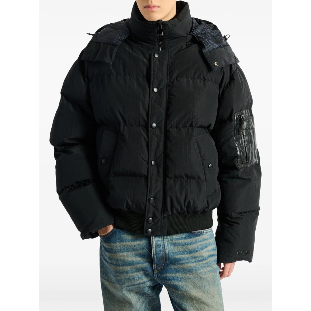 Balmain Black Coats - Padded Coats Men