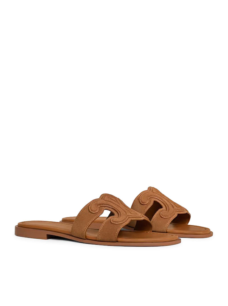 Celine Women Triomphe Suede Mule
