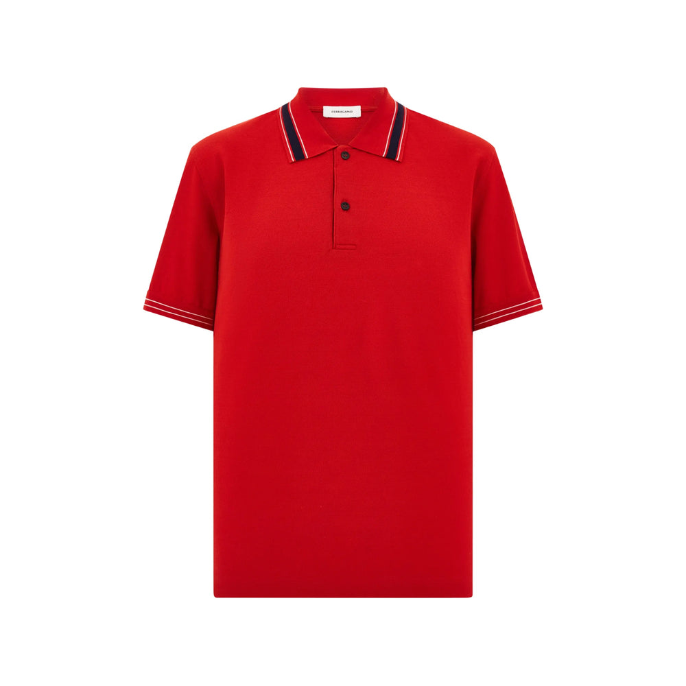 Ferragamo Red Polo Shirts Men