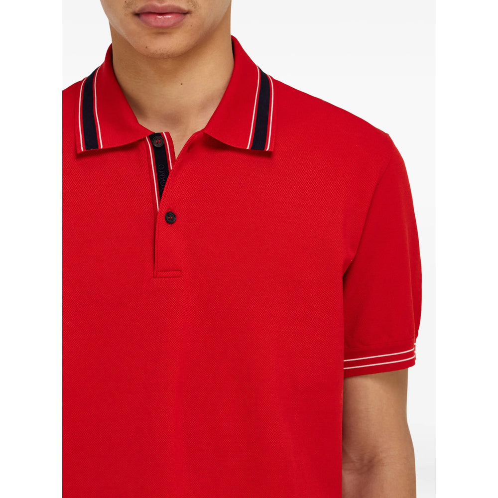 Ferragamo Red Polo Shirts Men