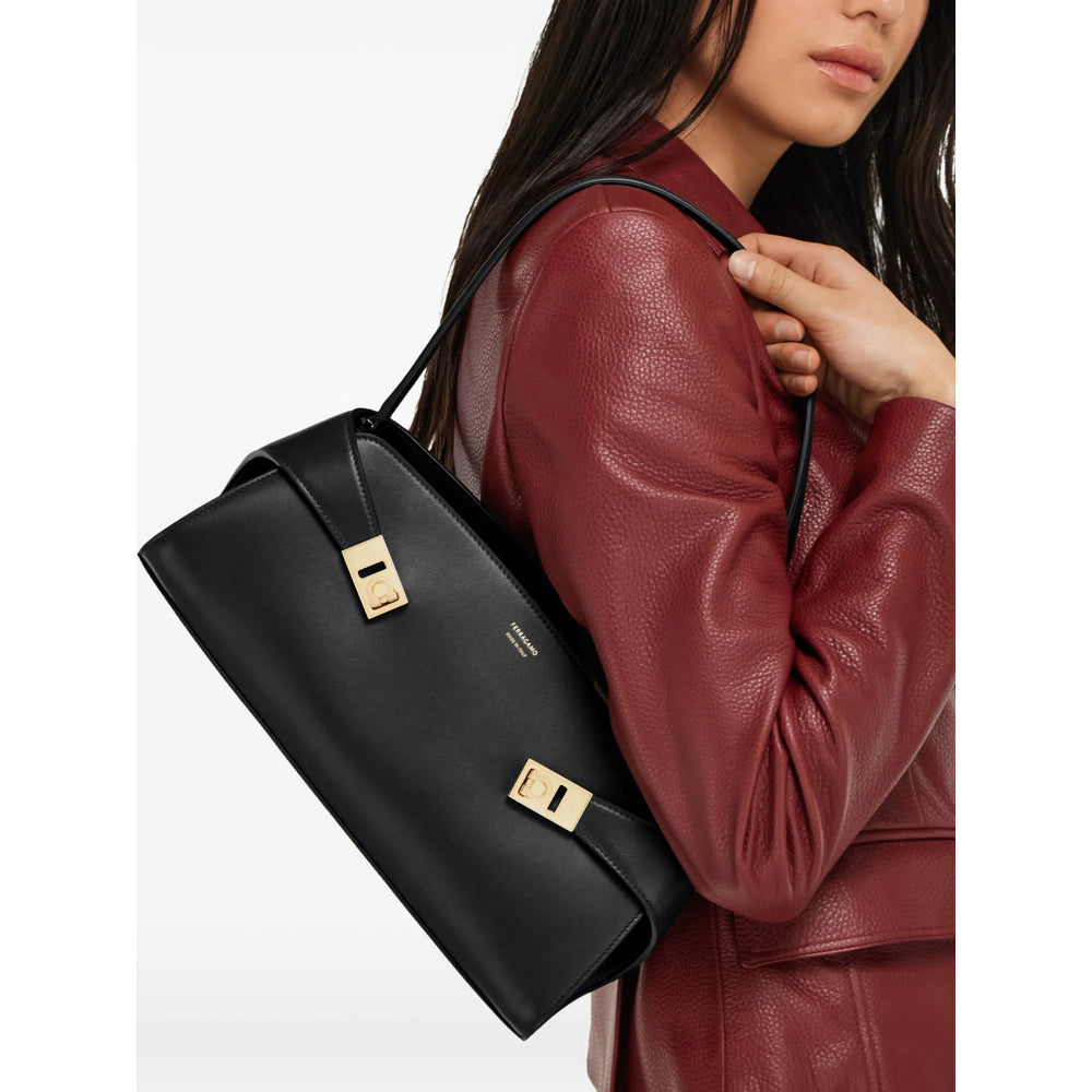 Ferragamo Black Shoulder Bags Women