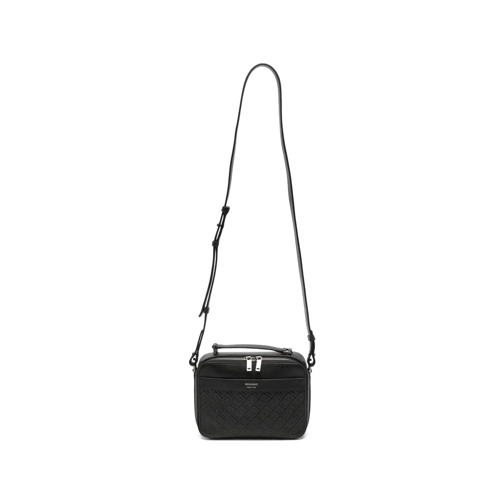 Ferragamo Black Messenger Bags Men