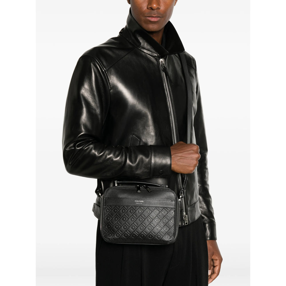 Ferragamo Black Messenger Bags Men