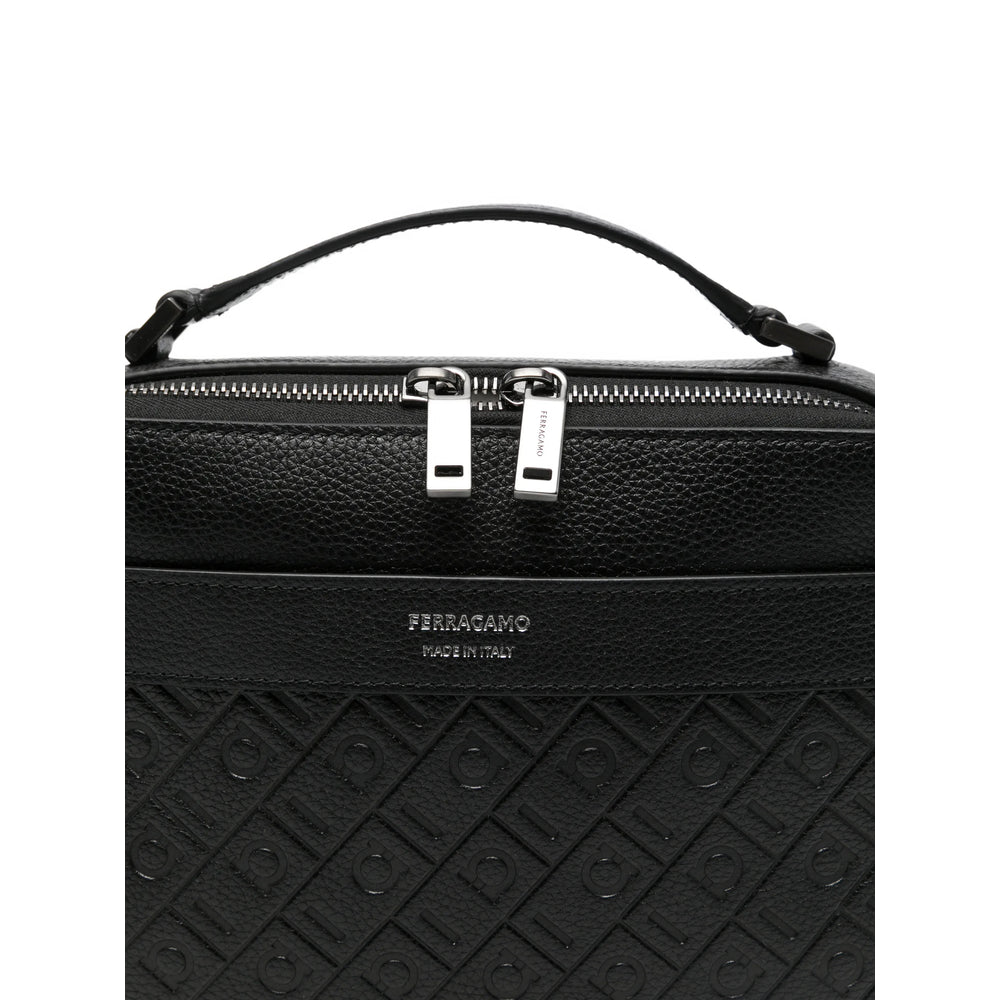 Ferragamo Black Messenger Bags Men
