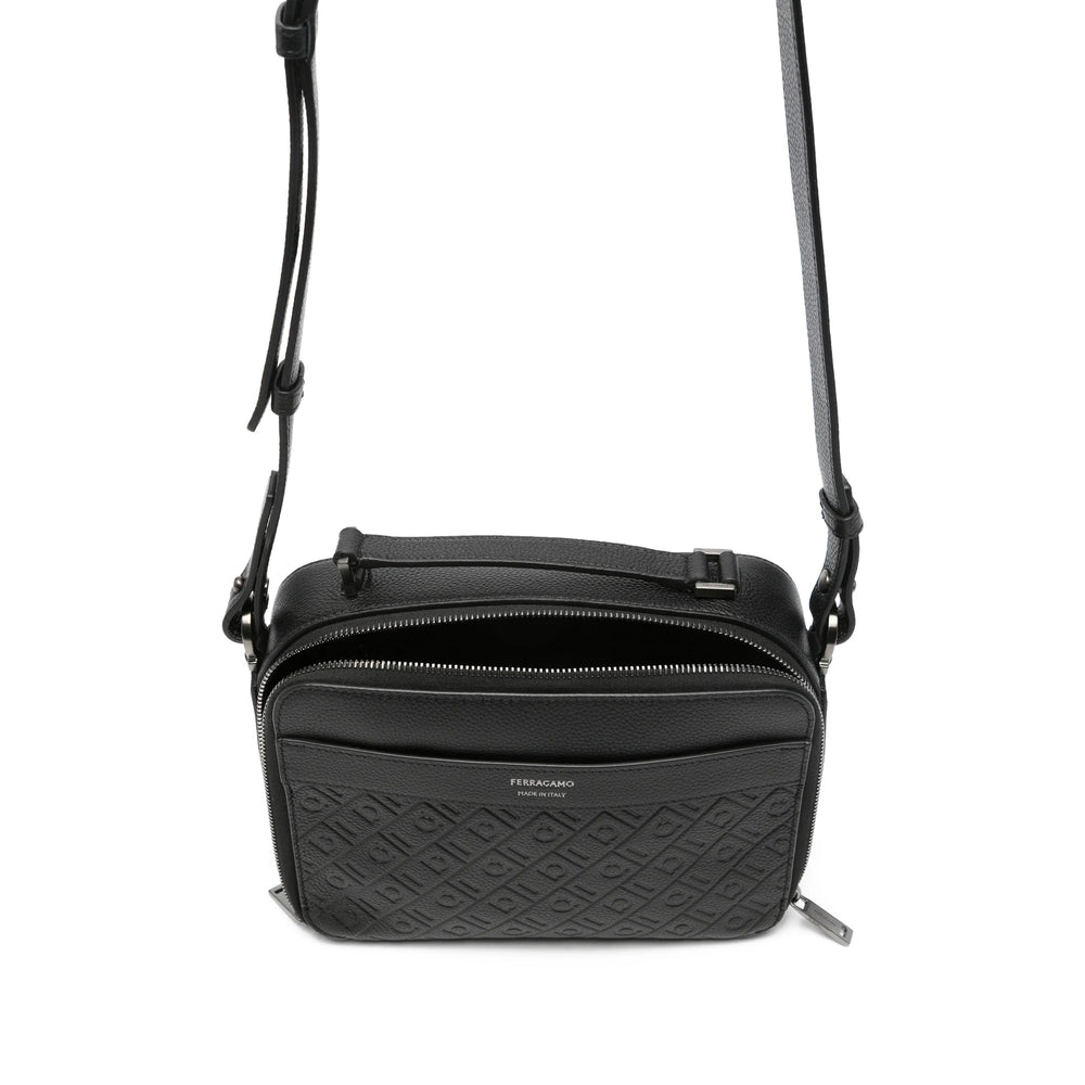Ferragamo Black Messenger Bags Men