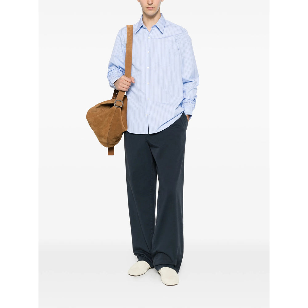 Prada Blue Trousers - Wide-Leg Trousers Men