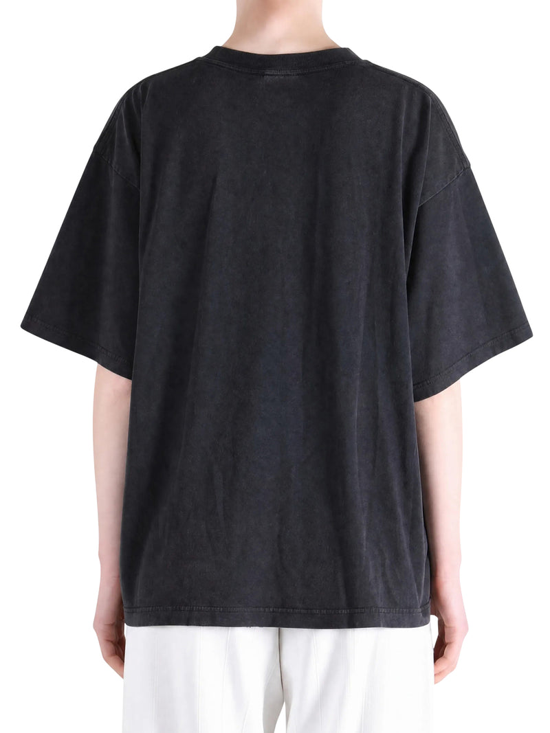 Balenciaga Women Oversized T-Shirt In Dry Black Jersey