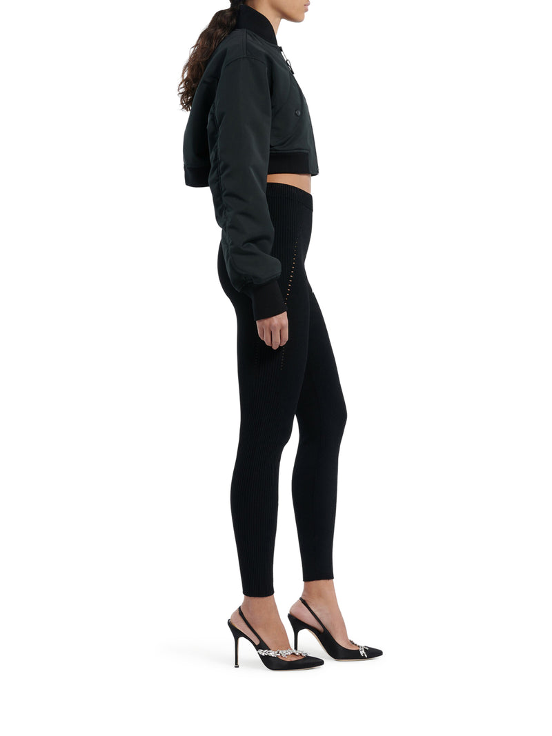 Balenciaga Women Techwear Leggings In Black Sports Mesh