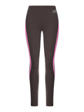 Balenciaga Women Techwear Leggings In Technical Fabric Khaki Brown And Fluorescent Pink